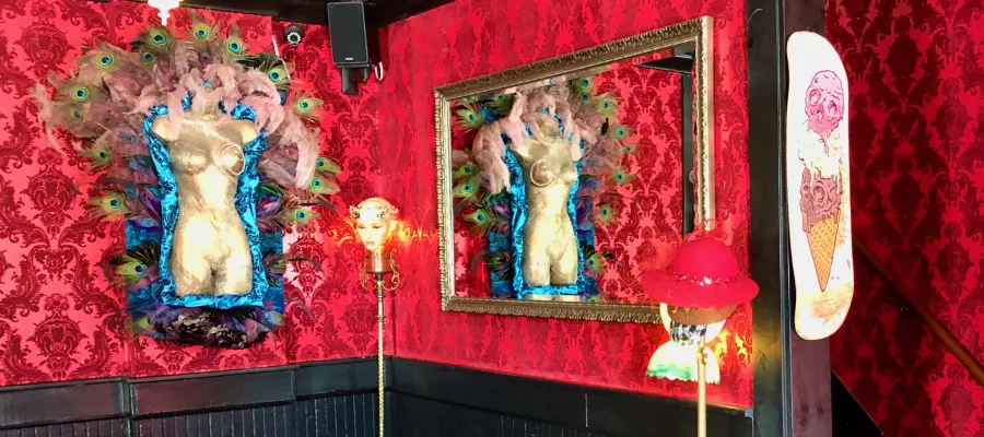 Inside Redlight Hostel, Truckee, California