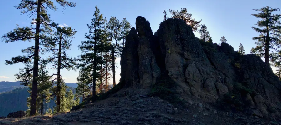 A volcanic rock outcropping