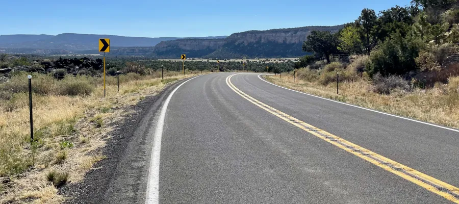 A curve in NM 117