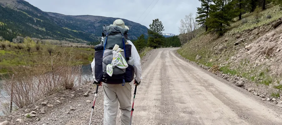 Top O' walks on a road