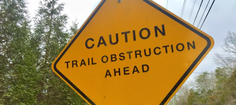 Sign on neighborhood greenway