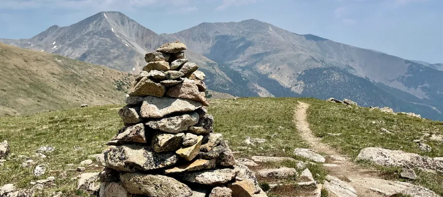 A cairn on the Continental Divide Trail