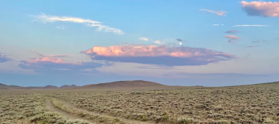 Dusk sky in Wyoming