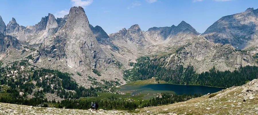 A view of the Cirque of the Towers from Jackass Pass