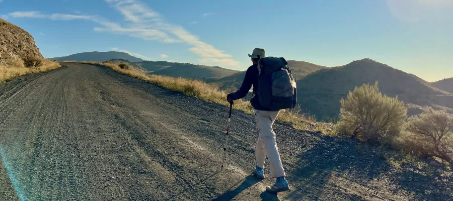 Top O' walks on a road
