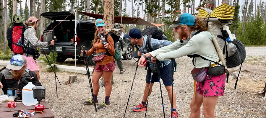 CDT Hikers laugh together