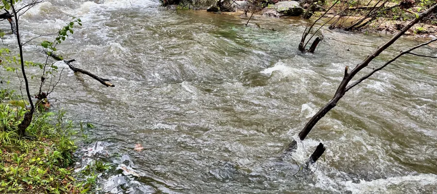 Rushing water