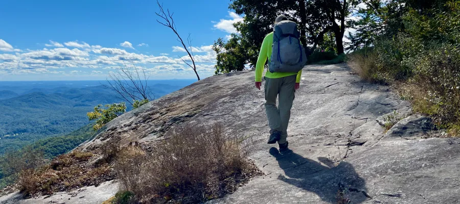 Sasquatch walks along Bald Knob on the Foothills Trail
