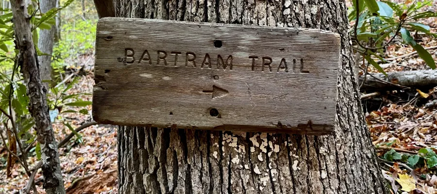 A sign pointing the direction of the Bartram Trail