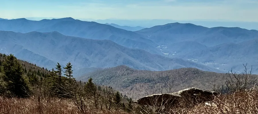 A view from the slope of Celo Knob
