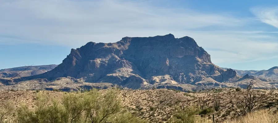 A view of Picketpost Mountain