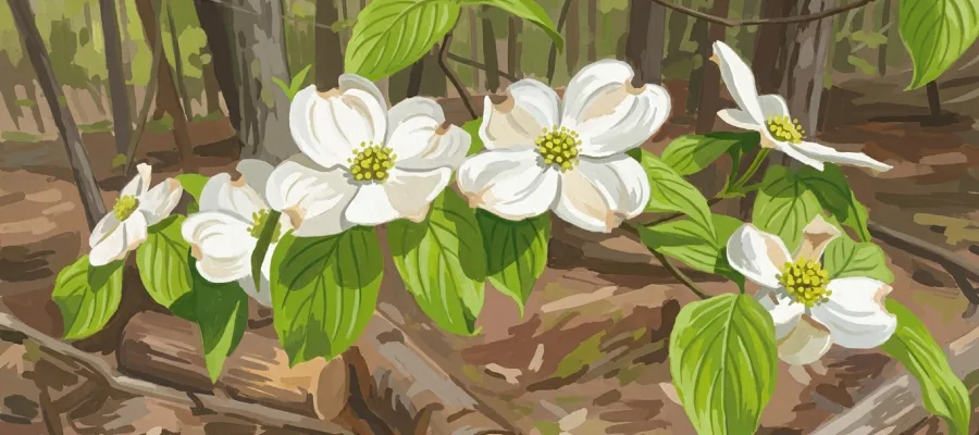 Dogwood blossoms on the Pinhoti Trail