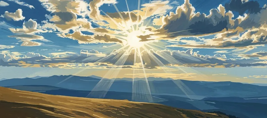 An illustrated view from the Colorado Trail