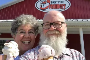 Kim and Gravity at Rocky Point Creamery