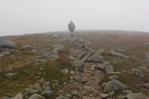 Crossing the summit of Mt. Moosilauke