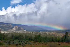 Rainbow on ridge