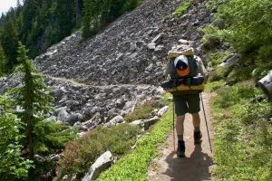 Crossing scree on the PCT