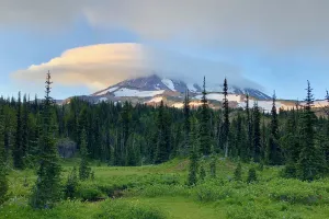 Lenticular cloud over Mt. Adams