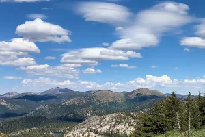 Fluffy clouds above the Sierra Nevada