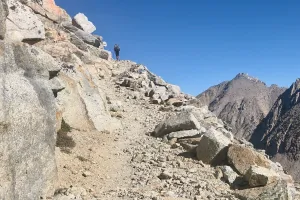 Climbing to Forester Pas