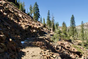 A climbing section of the PCT