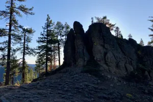 A volcanic rock outcropping