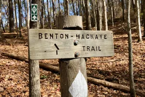 A sign on the Benton MacKaye Trail