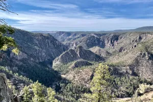 Looking into the Middle Fork Gila River canyon