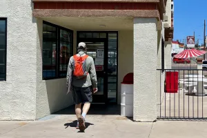 Zigzag walks into Blake's Lotaburger