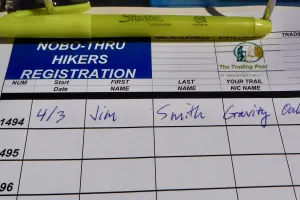 Hiker registration form