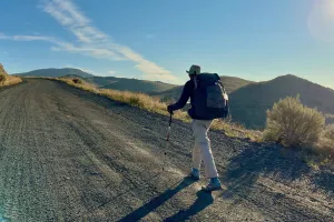 Top O' walks on a road