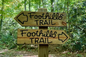 Two Foothills Trail signs