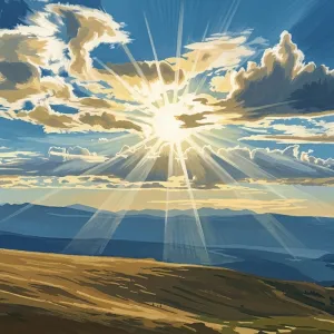 An illustrated view from the Colorado Trail