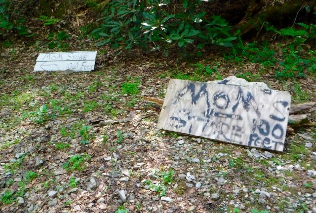 Sign for Mom's Store at Allen Gap