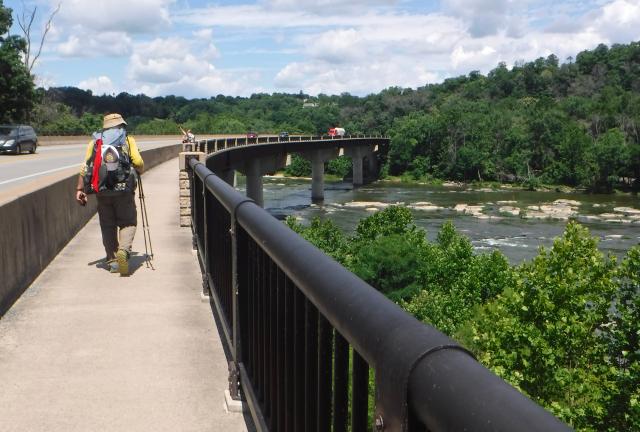 Walking over the Shenandoah River