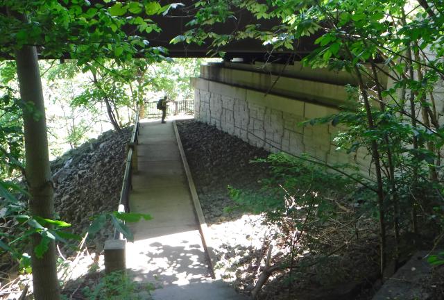 Walking under U.S. Highway 340