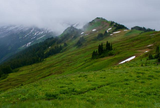 Clouds hang low near White Pass