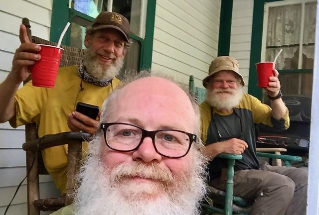 Tengo, Gravity, and Stick drinking milkshakes