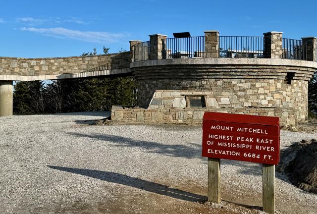 A viewing platform at the summit of Mount Mitchell