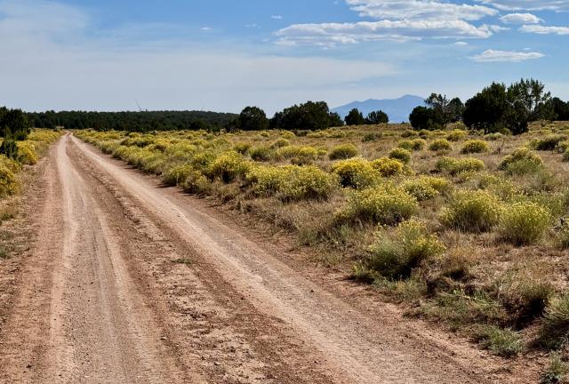 A distant view of Humphreys Peak