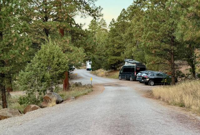 The road out of Lakeview Campground