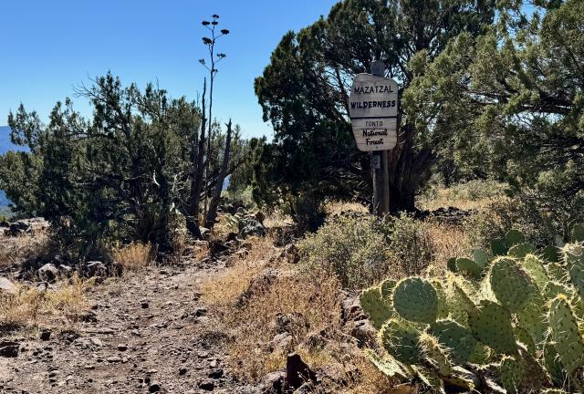 Entering Mazatzal Wilderness