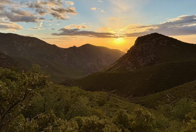 Minutes before the sun sets