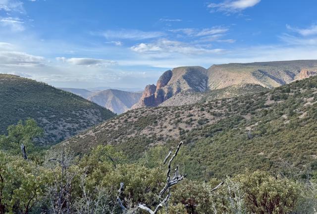 A look across a canyon