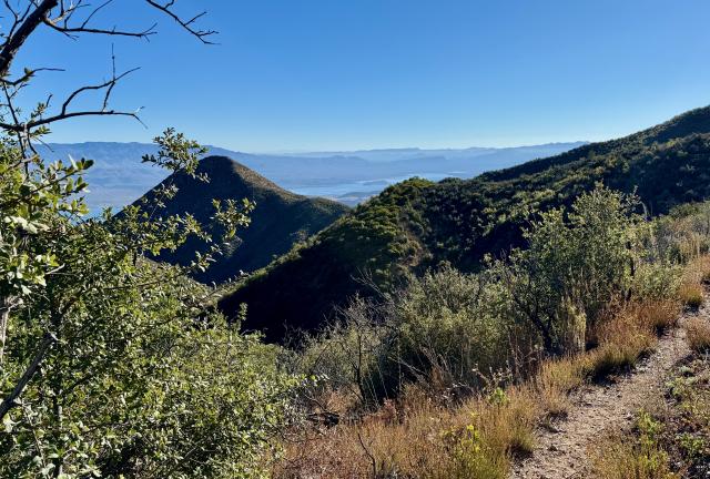 Descending out of Four Peaks Wilderness