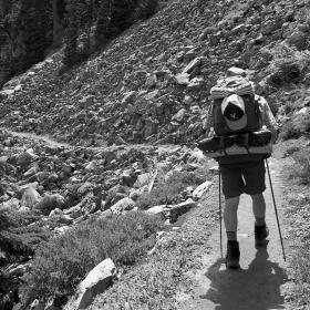 Crossing scree on the PCT