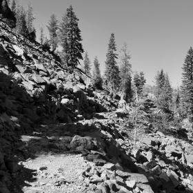 A climbing section of the PCT