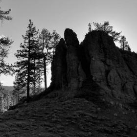 A volcanic rock outcropping