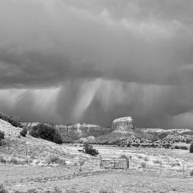 A storm builds and approaches