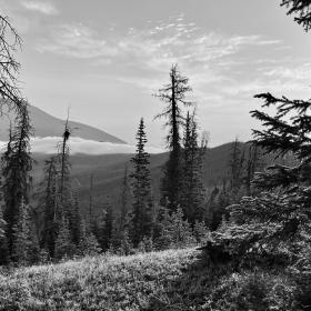 A morning view on the CDT near Windy Peak in Colorado